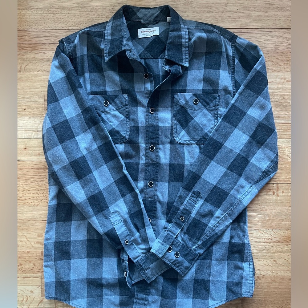 Long-sleeved button-up shirt